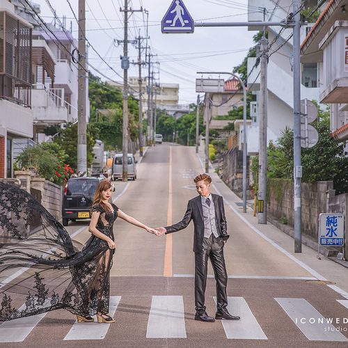 婚紗側錄,海外婚紗,日本沖繩,美國村,玩拍婚紗